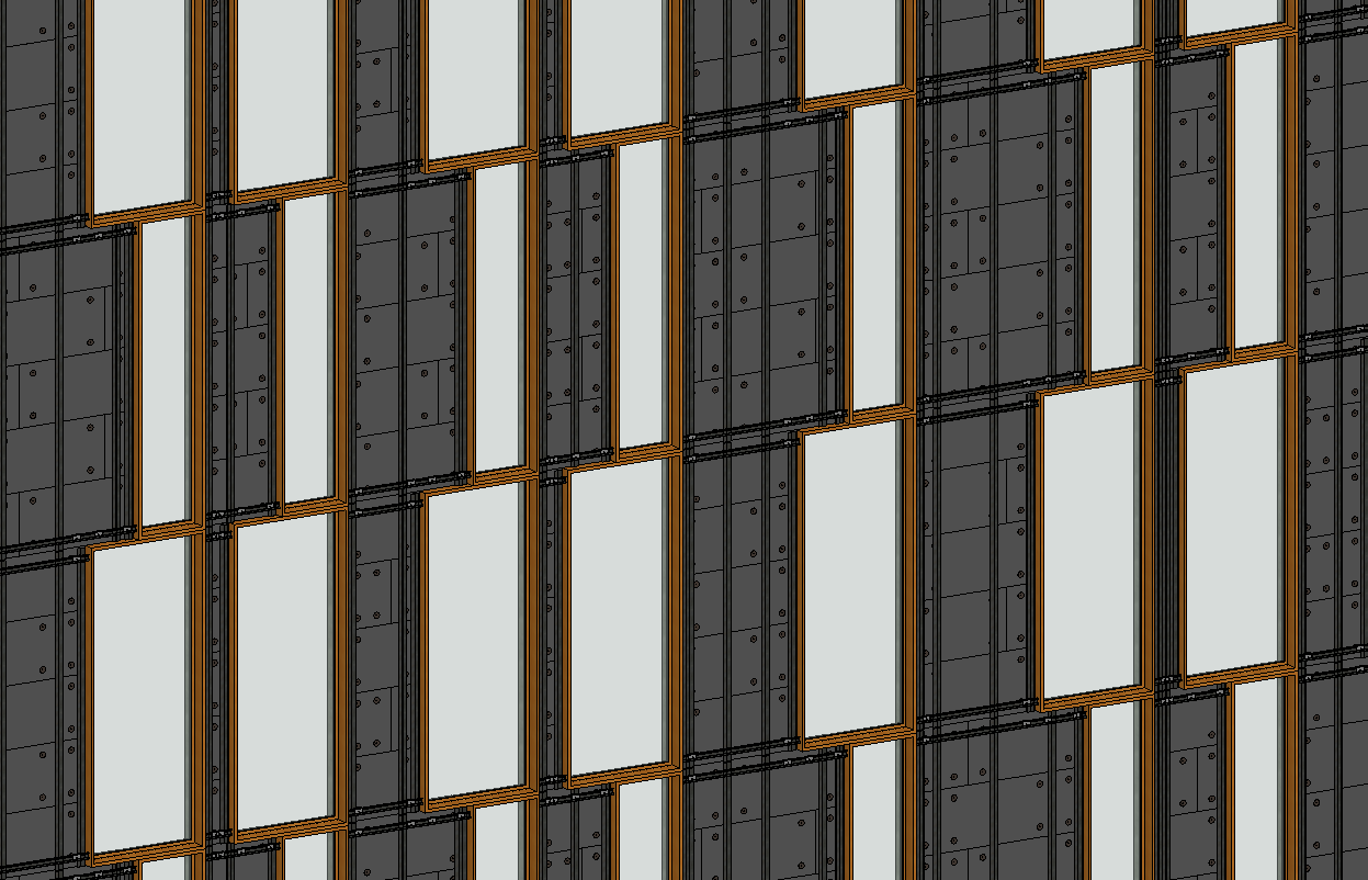Realistic view of ventilated facade