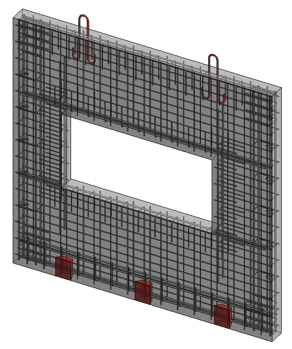 Cage reinforcement for precast walls in Revit