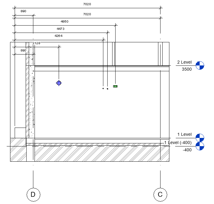 Dimensions around wall openings in Revit