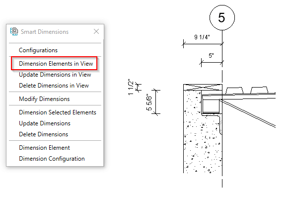 Joist pocket callout with dimensions in Revit