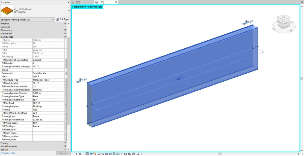 Insulated panel modeled in Revit