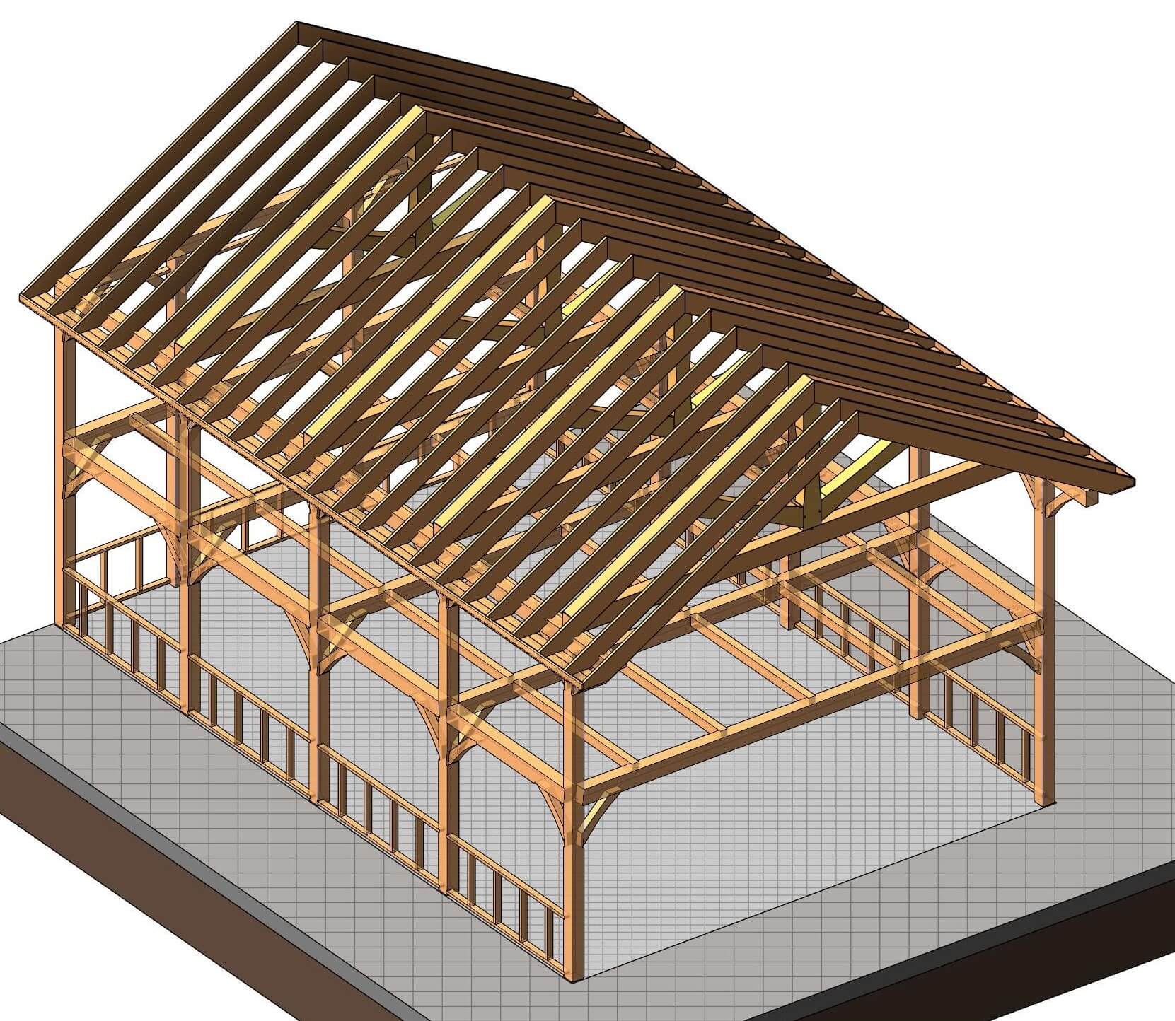 Heavy timber framed structure