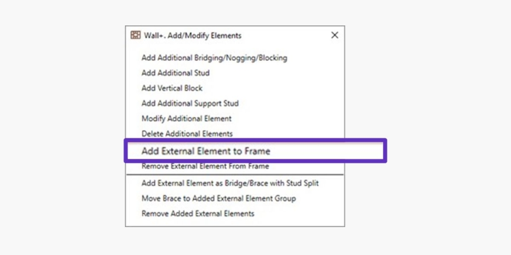 Function: Add External Element to Frame